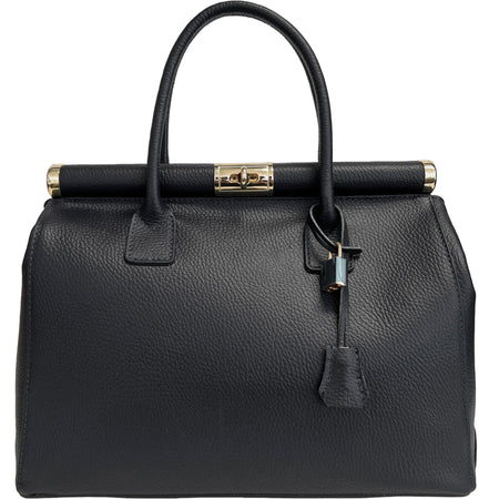 Modarno Handbag Borsa Donna a Mano Pelle con Tracolla Bauletto 35x28x16 cm
