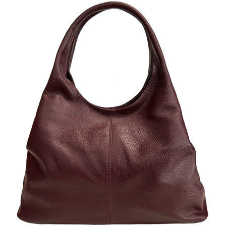 Modarno Sacca da Donna in Pelle | Nero | Borsa a Spalla | Vera Pelle | Made in Italy | Modello Samona
