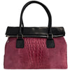 Modarno Borsa donna vera pelle scamosciato con manico dotato di tracolla rimovibile 38x14x25 cm