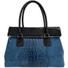 Modarno Borsa donna vera pelle scamosciato con manico dotato di tracolla rimovibile 38x14x25 cm