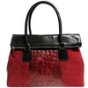 Modarno Borsa donna vera pelle scamosciato con manico dotato di tracolla rimovibile 38x14x25 cm