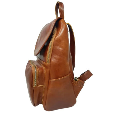 Modarno Zaino in Pelle Donna Fatto a Mano in Italia da Esperti Artigiani – Zaino Donna in Pelle Vera con Spallacci Regolabili e Tasca per Tablet – Zaino Morbido e Compatto