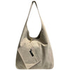 Modarno Borsa a tracolla da donna in pelle scamosciata pochette, borsa a tracolla, shopper, da donna, in vera pelle