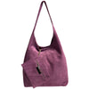Modarno Borsa a tracolla da donna in pelle scamosciata pochette, borsa a tracolla, shopper, da donna, in vera pelle