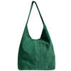 Modarno Borsa a tracolla da donna in pelle scamosciata pochette, borsa a tracolla, shopper, da donna, in vera pelle