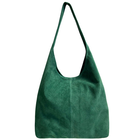 Modarno Borsa a tracolla da donna in pelle scamosciata pochette, borsa a tracolla, shopper, da donna, in vera pelle