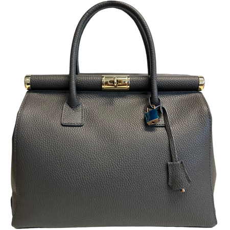 Modarno Handbag Borsa Donna a Mano Pelle con Tracolla Bauletto 35x28x16 cm