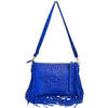 Modarno borsa da donna con frange, a tracolla, in pelle scamosciata 29x2x21 cm