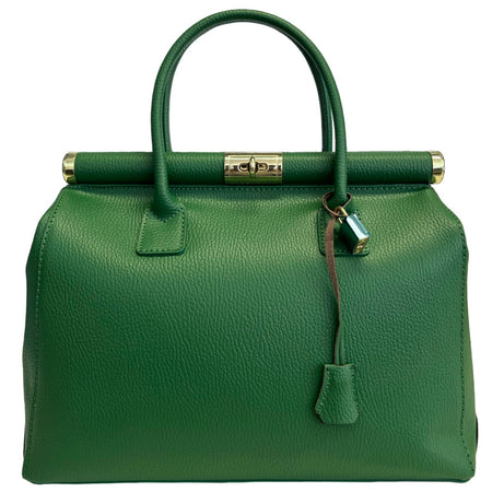 Modarno Handbag Borsa Donna a Mano Pelle con Tracolla Bauletto 35x28x16 cm