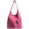 Modarno Borsa a tracolla da donna in pelle scamosciata pochette, borsa a tracolla, shopper, da donna, in vera pelle