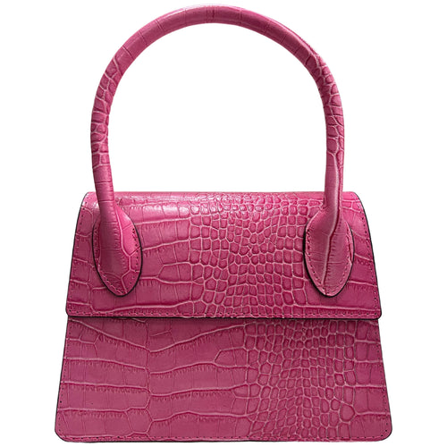 Modarno Borsetta donna trapezio in vera pelle dollaro 21x8x16 cm