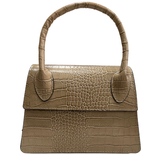 Modarno Borsetta donna trapezio in vera pelle dollaro 21x8x16 cm