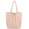 Modarno Shopper Bag a spalla in pelle con doppio manico, Shopper Large con tasca interna in pelle