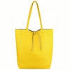 Modarno Shopper Bag a spalla in pelle con doppio manico, Shopper Large con tasca interna in pelle