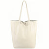 Modarno Shopper Bag a spalla in pelle con doppio manico, Shopper Large con tasca interna in pelle