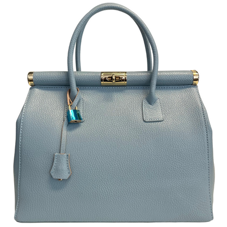 Modarno Handbag Borsa Donna a Mano Pelle con Tracolla Bauletto 35x28x16 cm