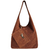 Modarno Borsa a tracolla da donna in pelle scamosciata pochette, borsa a tracolla, shopper, da donna, in vera pelle