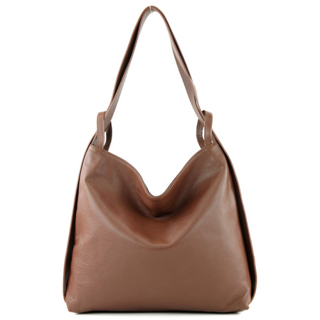Modarno Shopper Zaino in Vera Pelle da donna 2in1