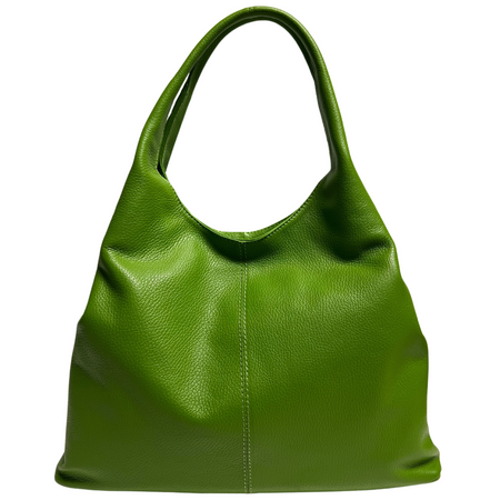 Modarno Sacca da Donna in Pelle | Nero | Borsa a Spalla | Vera Pelle | Made in Italy | Modello Samona