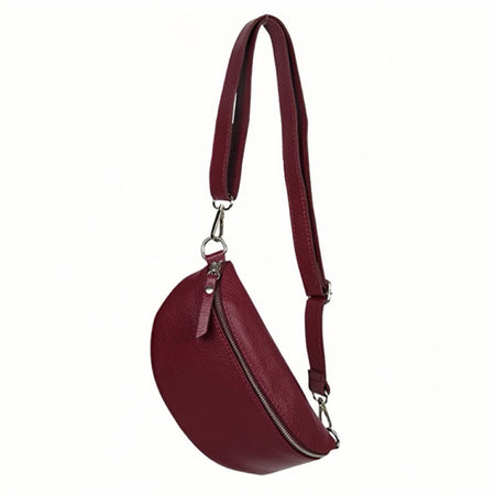 Modarno Borsa marsupio e tracolla da donna e uomo unisex in vera pelle 23x7x12 cm