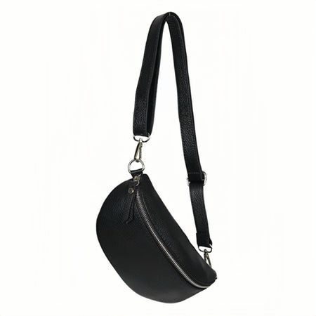 Modarno Borsa marsupio e tracolla da donna e uomo unisex in vera pelle 23x7x12 cm