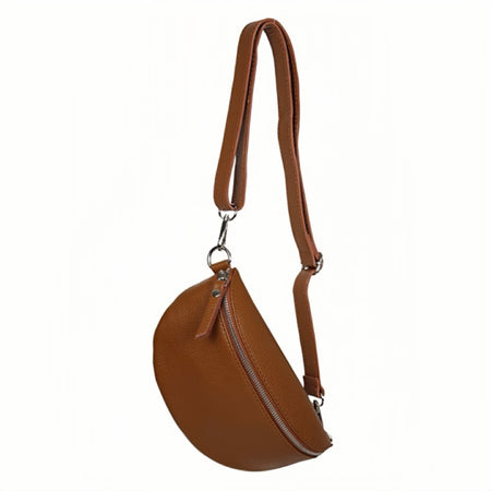 Modarno Borsa marsupio e tracolla da donna e uomo unisex in vera pelle 23x7x12 cm