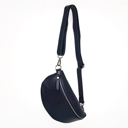 Modarno Borsa marsupio e tracolla da donna e uomo unisex in vera pelle 23x7x12 cm