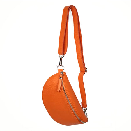 Modarno Borsa marsupio e tracolla da donna e uomo unisex in vera pelle 23x7x12 cm