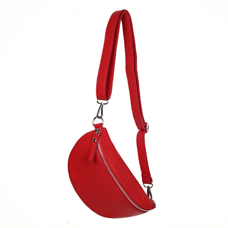Modarno Borsa marsupio e tracolla da donna e uomo unisex in vera pelle 23x7x12 cm