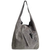 Modarno Borsa a tracolla da donna in pelle scamosciata pochette, borsa a tracolla, shopper, da donna, in vera pelle