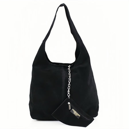 Modarno Borsa a tracolla da donna in pelle scamosciata pochette, borsa a tracolla, shopper, da donna, in vera pelle