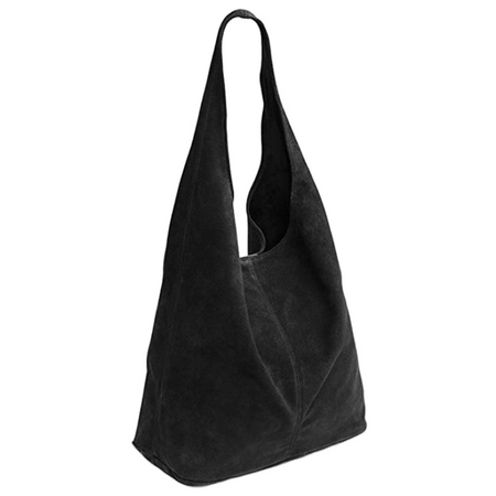 Modarno Borsa a tracolla da donna in pelle scamosciata pochette, borsa a tracolla, shopper, da donna, in vera pelle