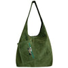 Modarno Borsa a tracolla da donna in pelle scamosciata pochette, borsa a tracolla, shopper, da donna, in vera pelle