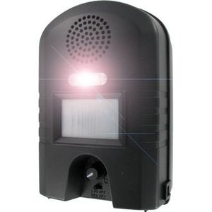 Repellente ultrasuoni con flash luminoso per Cani, Gatti e Volpi a batteria ed elettrico 200 mtq