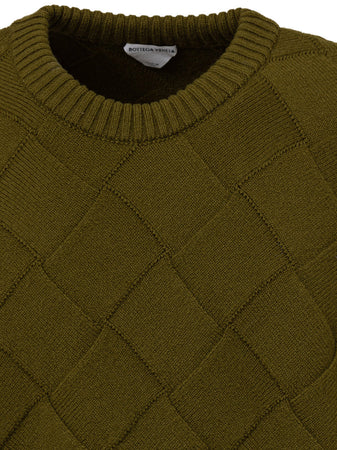 Bottega Veneta Maglione Intreccio in Misto Lana da uomo