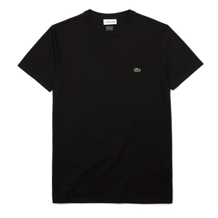 T-Shirt Uomo Lacoste Tinta Unita Con Logo T-Shirt Casual Maniche Corte Scollo Rotondo 100% Cotone