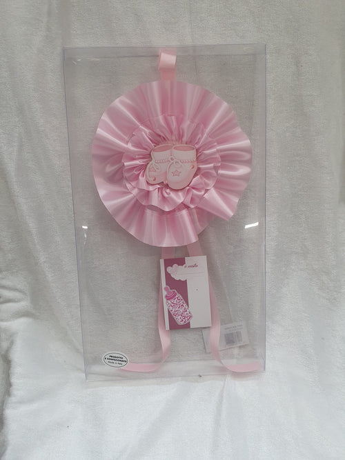 Fiocco Nascita Rosa in raso