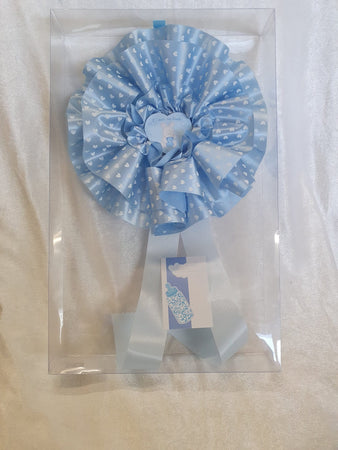 Fiocco Nascita Azzurro in Raso