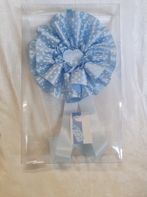 Fiocco Nascita Azzurro in Raso