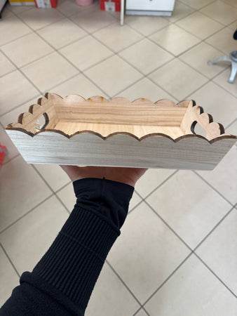 Scatola in Legno Ondulato Rettangolare Naturale 30x20cm