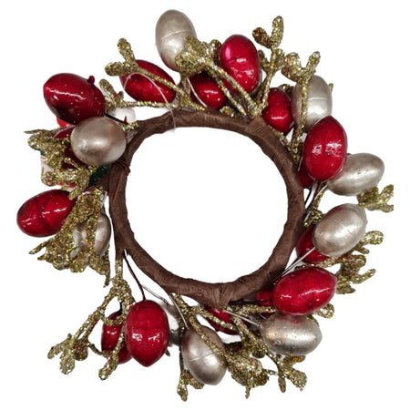 Ghirlanda natalizia corona porta candela per interno decorazione di Natale