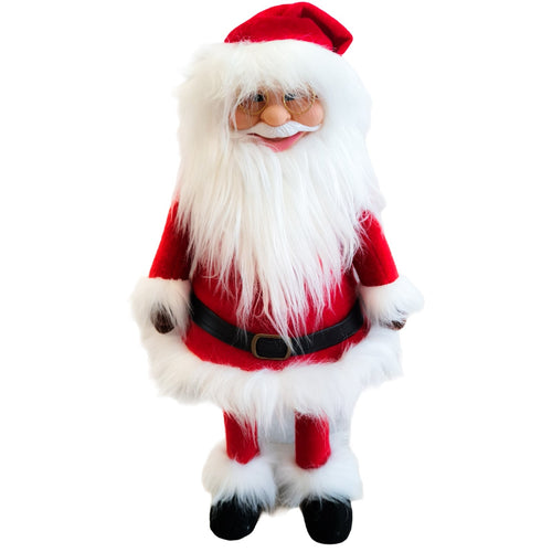 Babbo natale Statuetta con molla per movimenti e musica per decorazione natalizia pupazzo con vestiti rossi .