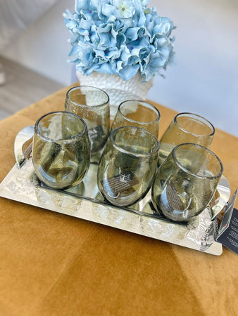 Set 6 Bicchieri Acqua Hanna Home in Vetro