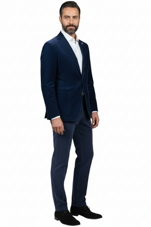 Abito uomo L.B.M. 1911 - Velluto rigato blu