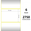 White 76x51mm, 2750 Et/Rotolo Z-2000D 3x2x3 Core,circonferenza 174mm