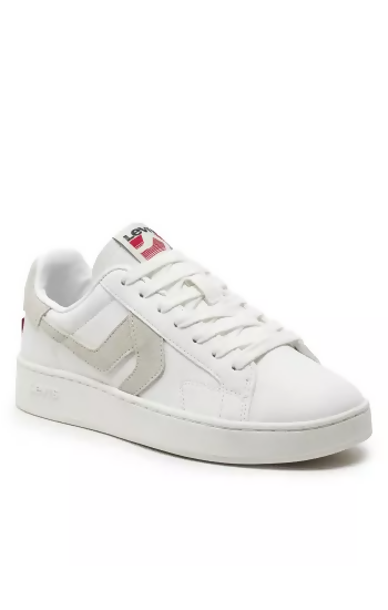 Scarpe Levi's per uomo colore blu jeans, sneakers in tessuto simil pelle con grip antiscivolo