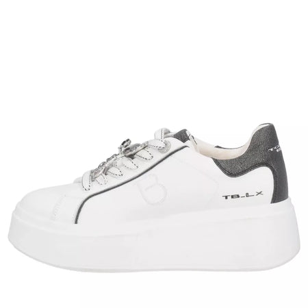 ToscaBlu Donna Sneakers Clara in pelle con accessorio gatto colore bianco/nero