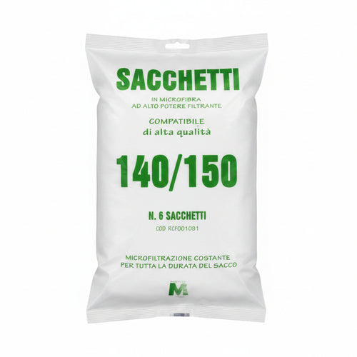 6 sacchetti compatibili in microfibra per Vorwerk folletto VK140 VK150