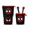 Marvel Spiderman Peter-Astuccio Portatutto Carino + 2 Penne Gel Cancellabili, Rosso
