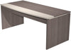 Scrivania bicolore in melaminico da ufficio direzionale cm. 160/180x87x74h